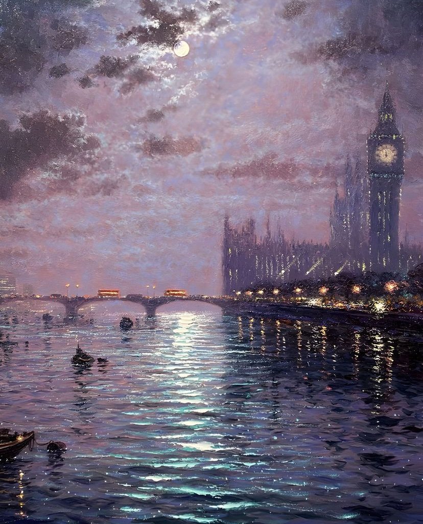 _ArtMuseum's tweet photo. Detail : Westminster Chimes at Midnight, by Andrew Grant Kurtis https://t.co/y8GnK5bL5u