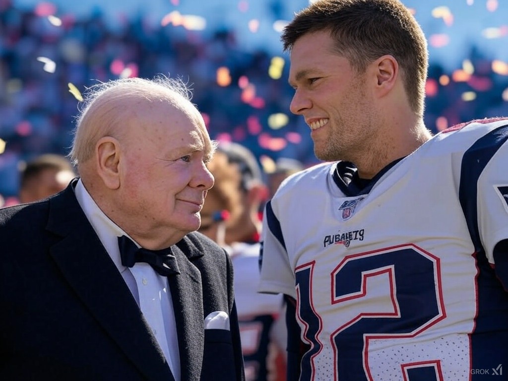 SuperBowlCTO's tweet photo. a classic throwback to Winston Churchill congratulating @TomBrady on his second Super Bowl victory. Congrats Tom! https://t.co/z4Lpu6wocc
