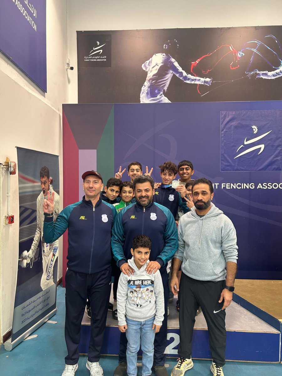 حصول لاعب نادي اليرموك للمبارزة عبداللطيف الدخيل على المركز الثاني في بطولة كأس الاتحاد الاولى للمستجدين فلوريه