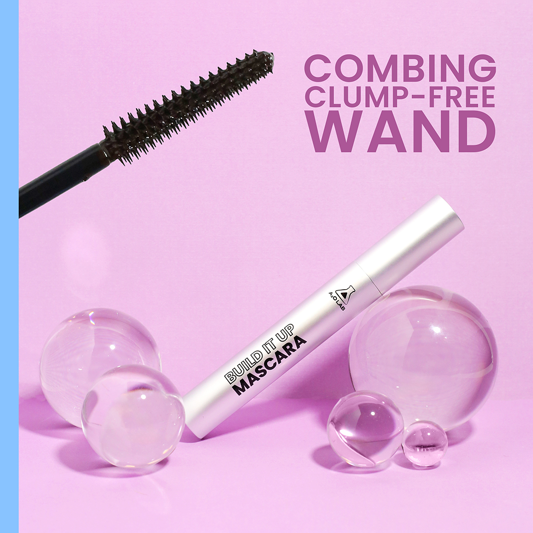 shopmissa's tweet image. Introducing a2o Lab Build It Up Mascara, because your lashes deserve luxury. 💫 
Featuring a sleek new plastic comb for clump-free, buildable volume and our most stunning formula yet. Elevate your lash game effortlessly. 💙✨ 

#a2oLab #BuildItUp #LashGoals #shopmissa