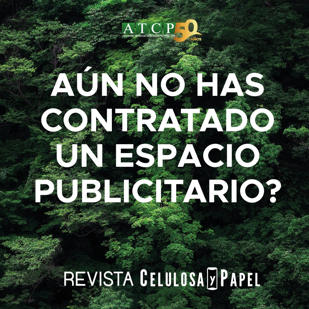 Conéctate con la industria, impulsa tu marca!

¡Ya está disponible el Media Kit 2025 de la revista Celulosa y Papel!

Revisa costos en atcp.cl

📩 Consulta y reserva tu espacio publicitario en atcpchile@atcp.cl o al +56 9 8849 9699.

#atcpchile #publicidad