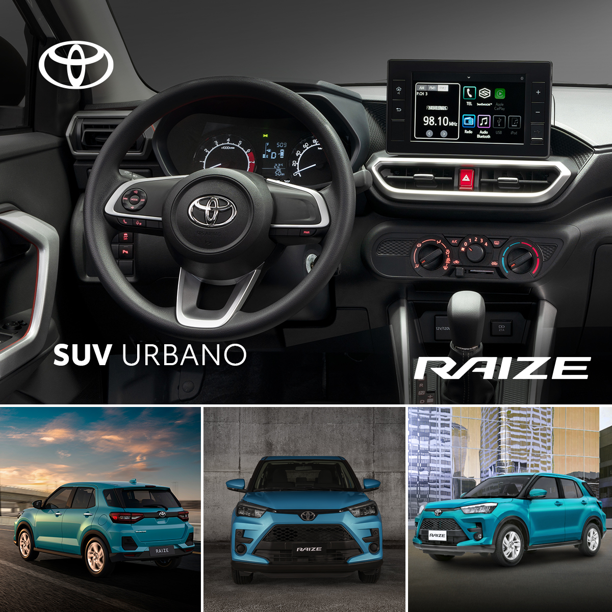 ToyotaEcuador's tweet image. 🚘 #Raize es el modelo urbano perfecto que te acompaña y complementa en tu estilo de vida.

¡Porque tu primer SUV debe ser un #Toyota!

👉🏻  Cotiza aquí: toyota.com.ec/raize-registro/

*Aplican restricciones.

#ToyotaRaize #ToyotaEcuador #ToyotaEsToyota
