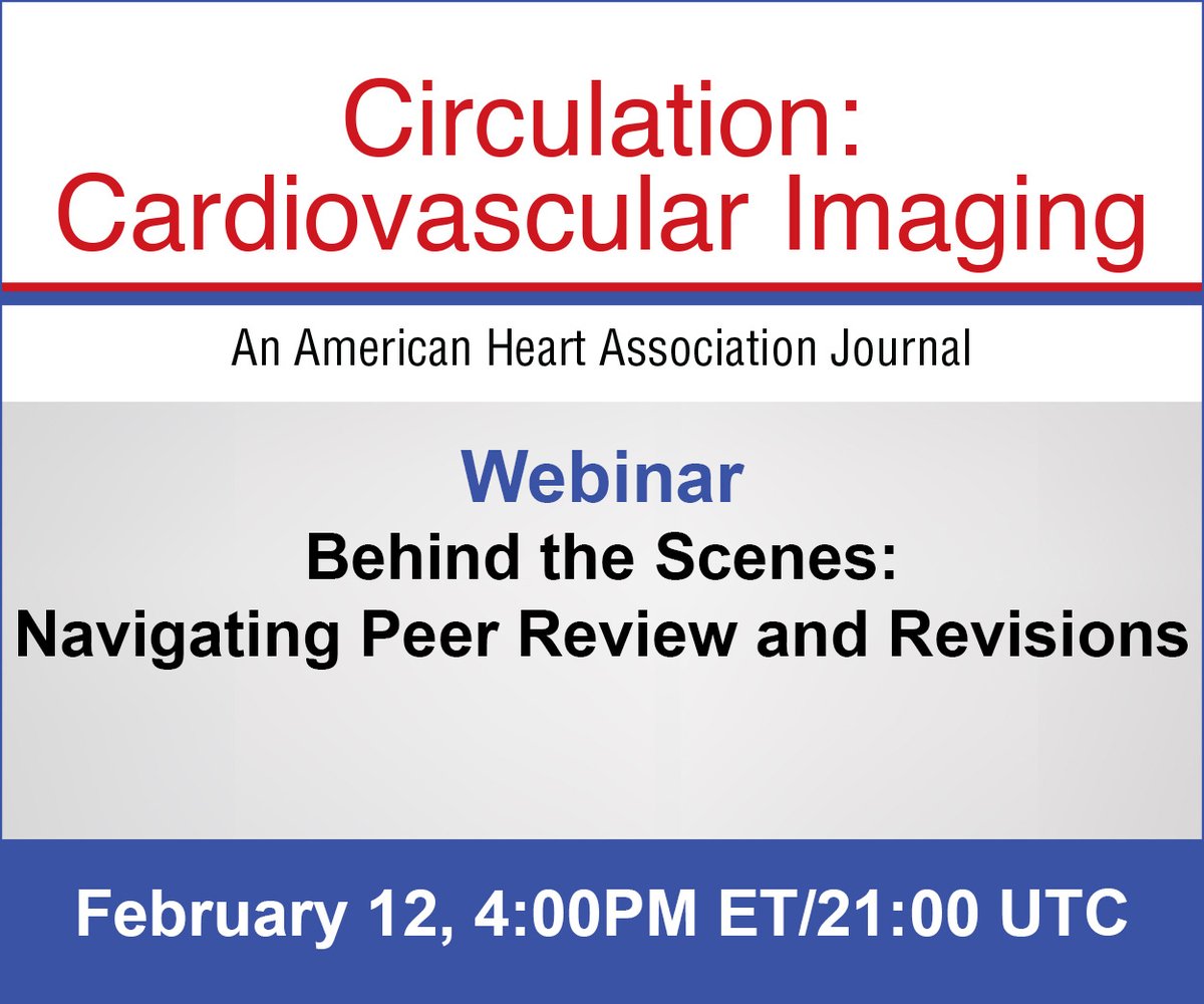 CircImaging (@circimaging) on Twitter photo Ever wonder what happens after you hit “submit”? Gain expert insights into the publishing process at <a href="/CircImaging/">CircImaging</a> at “Behind the Scenes: Navigating Peer Review & Revisions” on Feb 12, 4PM ET. REGISTER: heart.zoom.us/webinar/regist… #AHAJournals #CardioTwitter <a href="/JiwonKimMD/">Jiwon Kim, MD</a> <a href="/kaznegishi/">Kaz Negishi@Cardiologist/ Heart Mafia</a> Ever wonder what happens after you hit “submit”? Gain expert insights into the publishing process at <a href="/CircImaging/">CircImaging</a> at “Behind the Scenes: Navigating Peer Review & Revisions” on Feb 12, 4PM ET. REGISTER: heart.zoom.us/webinar/regist… #AHAJournals #CardioTwitter <a href="/JiwonKimMD/">Jiwon Kim, MD</a> <a href="/kaznegishi/">Kaz Negishi@Cardiologist/ Heart Mafia</a>