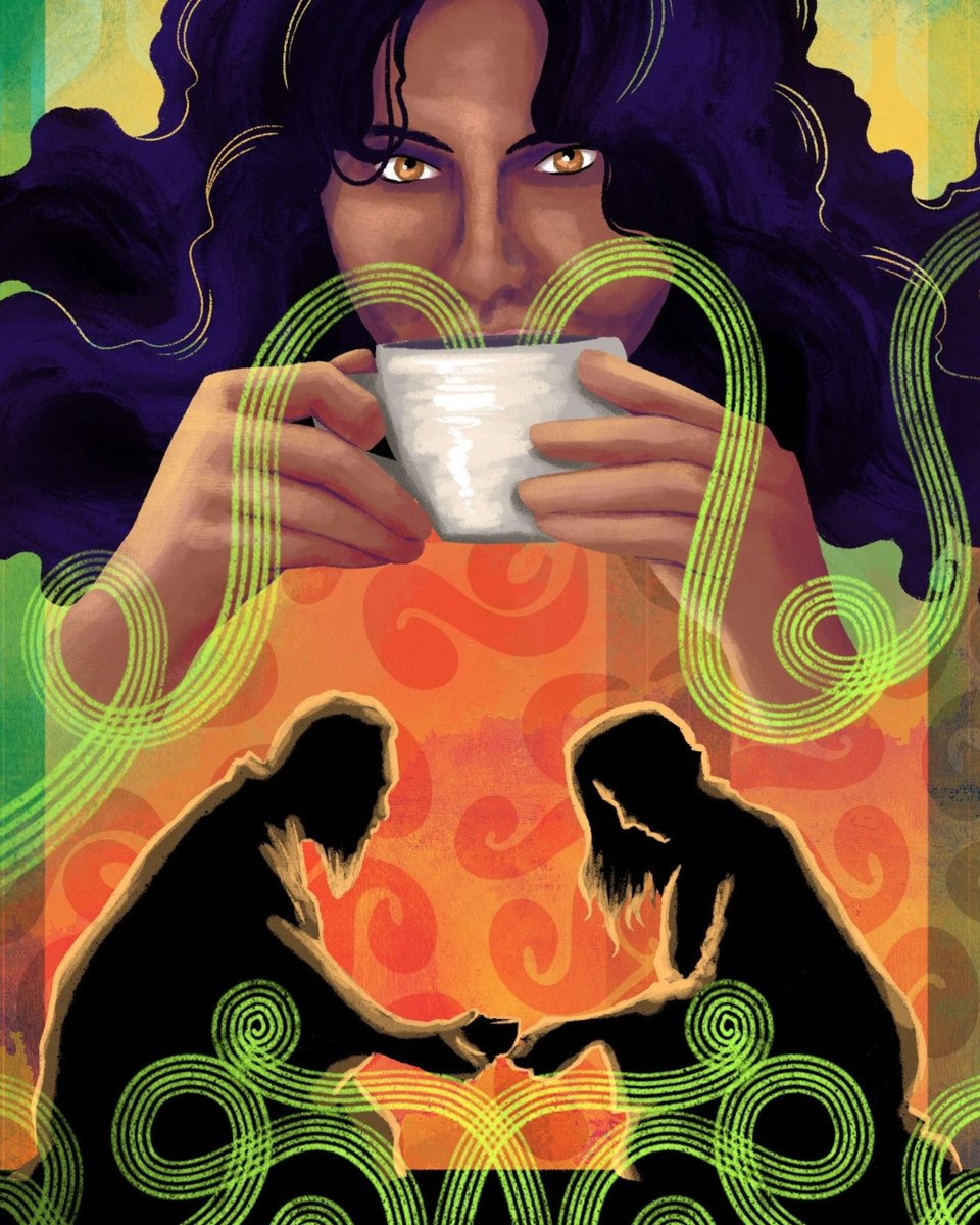 "Tea mastery...is craft, but it is also art, and the demands of both sides are extreme. This is why tea masters are both rare and in demand."

Artwork for an entry on The Tea Guild from <a href="/CaseyLBlair/">Casey Blair - THE QUIET SIDE out now!</a>'s The World of Tea Princess Chronicles! Illustration by Cole Field 🍵