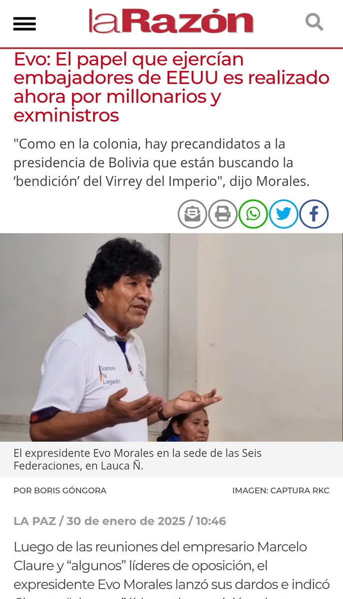 tutoquiroga's tweet photo. El político y gobernante más servil a las tiranías de #Cuba y #Venezuela destrozó nuestra democracia y, como su jefe Maduro, pulverizó nuestra economia.
Evo: en EEUU estoy en varias reuniones para ayudar a rescatar libertad en VEN, asegurar apoyo para programa de estabilización en BOL y, también, tuve una larga reunión con Marcelo Claure. 
Personas libres conversamos con trabajadores, gremialistas, vecinos, universitarios, campesinos, empresarios, jóvenes, jubilados y con todos aquellos que ayuden a salvar #Bolivia del desastre que dejaste. El apoyo del empresario más destacado de #Bolivia será importante para reconstruir la Patria que saqueaste.
P.D.: estás muy celoso del mini-Evo Andrónico y se te nota, no te pongas nervioso.