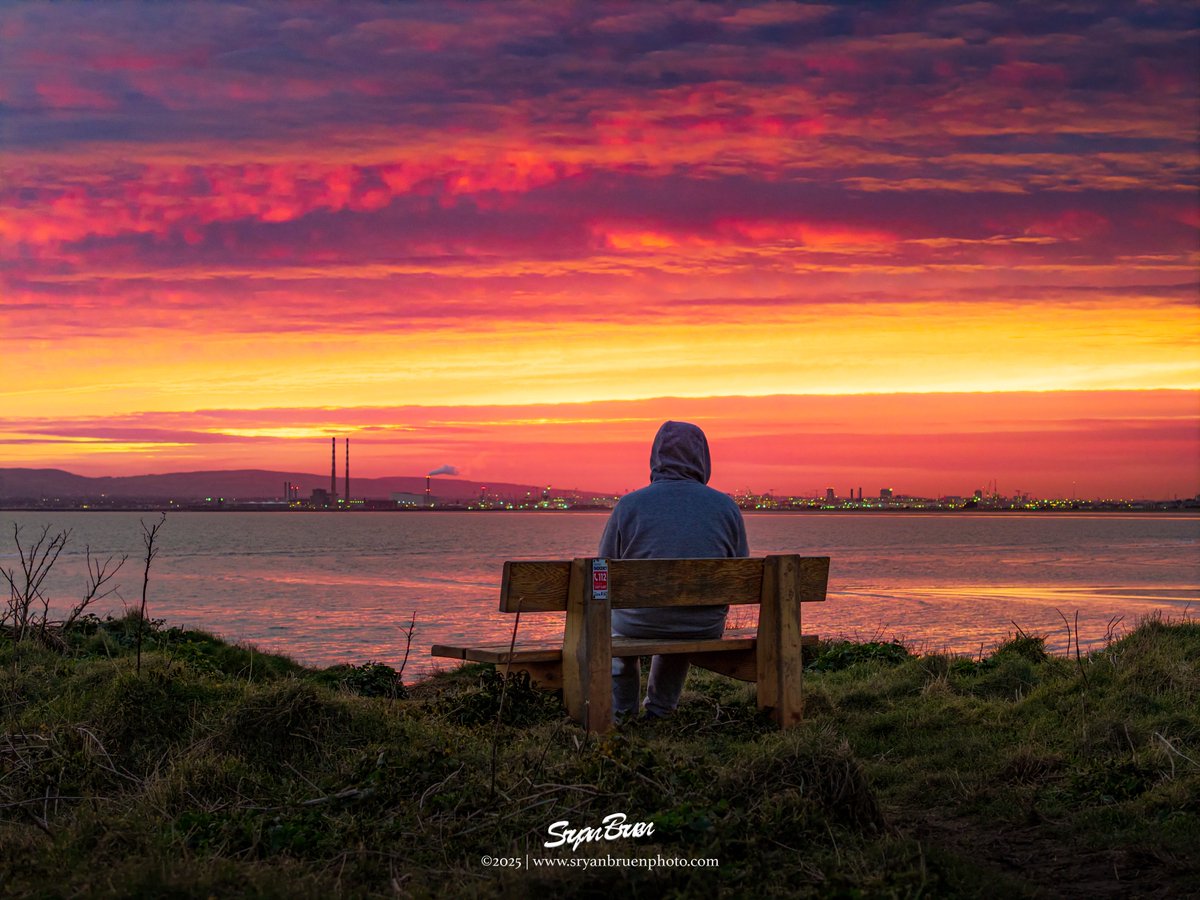 This evening's sunset at Sutton Strand with yours truly.
