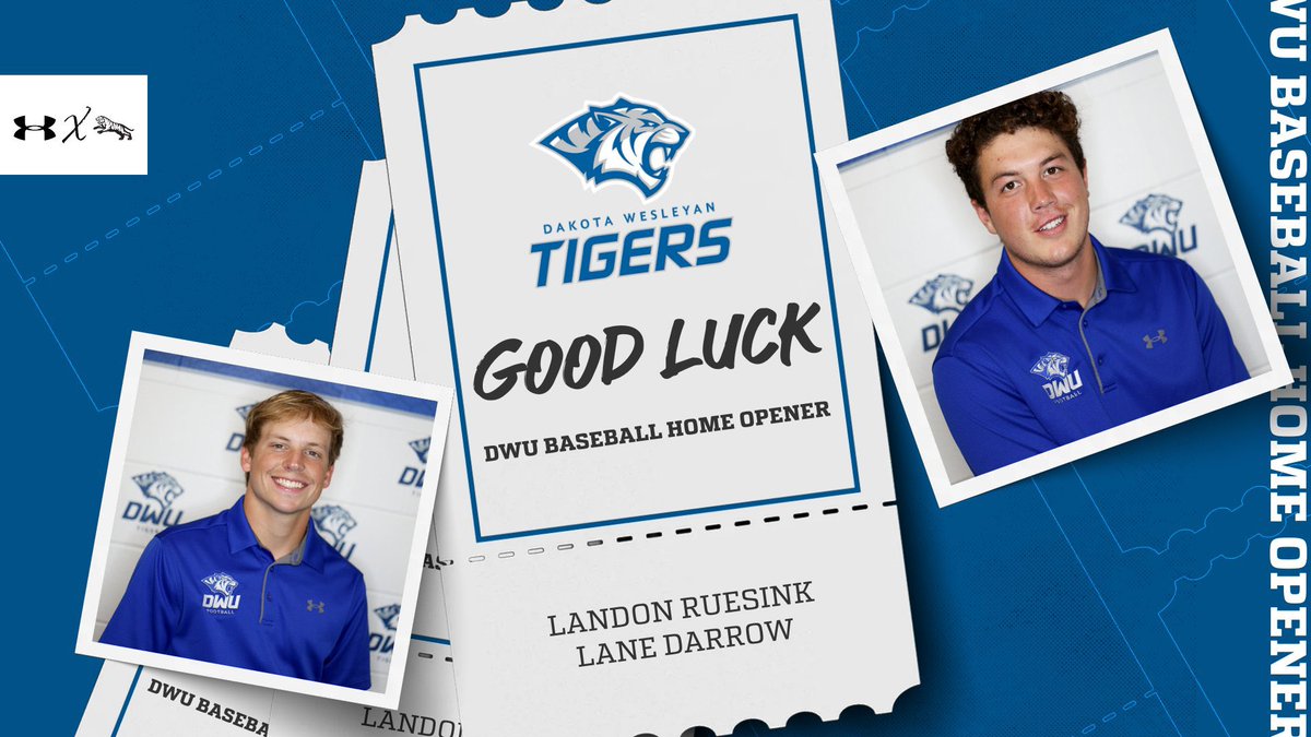 It’s the home opener for <a href="/DWUBaseball/">DWU Baseball</a>! We want to wish good luck to two of our athletes, Landon Ruesink and Lane Darrow! #BleedBlue
