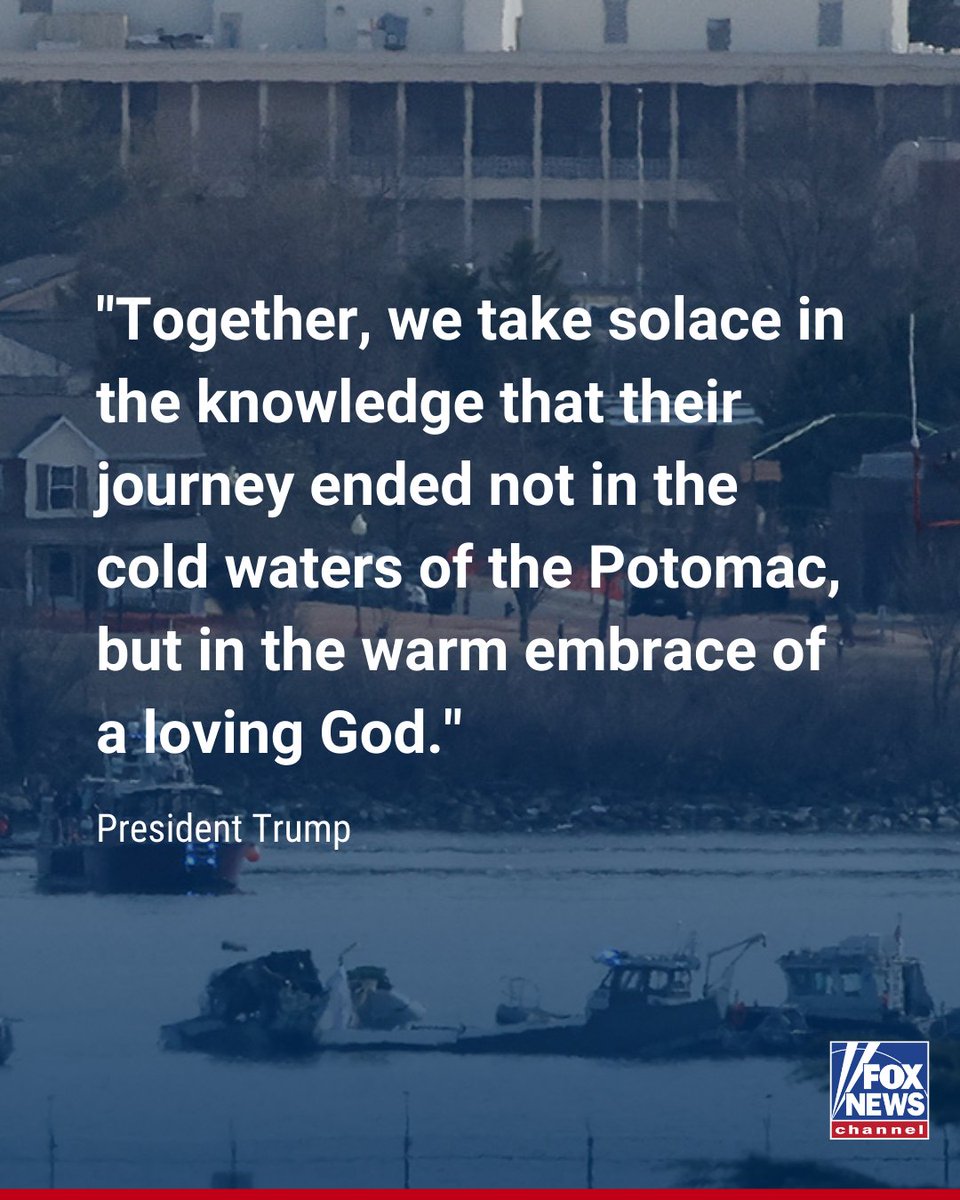 President Trump addressed the nation following the deadly midair collision and tried to offer solace to the families who lost loved ones, saying, "We can only begin to imagine the agony that you're all feeling."