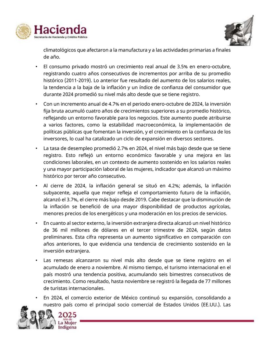 Hacienda_Mexico's tweet photo. Informes sobre la Situación Económica, las Finanzas Públicas y la Deuda Pública al cuarto trimestre de 2024.

https://t.co/fOuUKA5Qye

#ComunicadoHacienda https://t.co/gR95BgzIDE