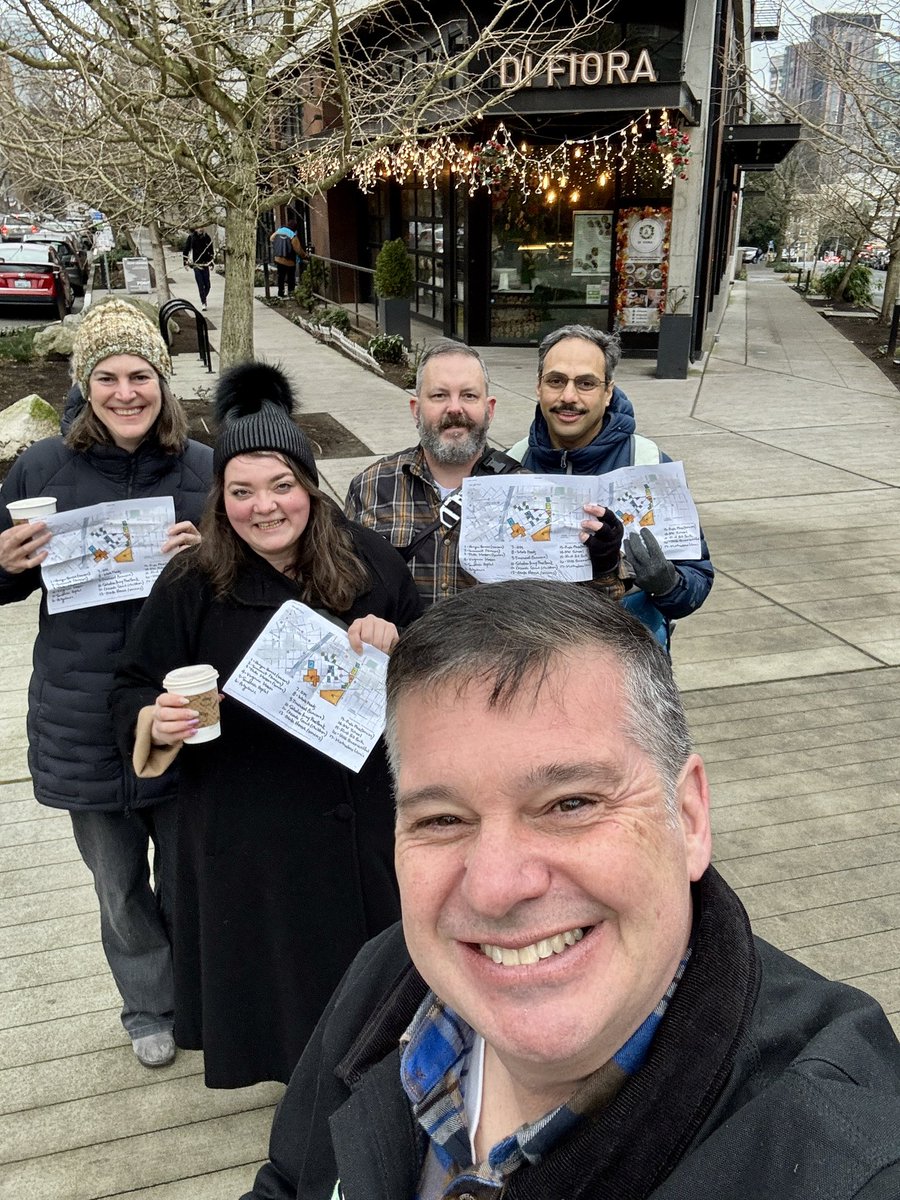 Started my Thursday with my last community-requested walk as SDOT Director.
The current and former leaders of First Hill Association took us on a walking tour complete with a handmade map. 🗺️
I was joined by SDOT Chief Safety Officer &amp; Deputy Division Director for design