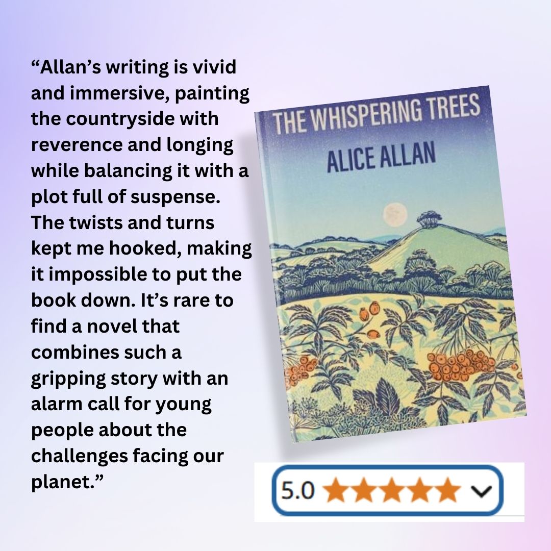 Fantastic new review of The Whispering Trees posted on Amazon. 😀 #novels #YA #books #nature