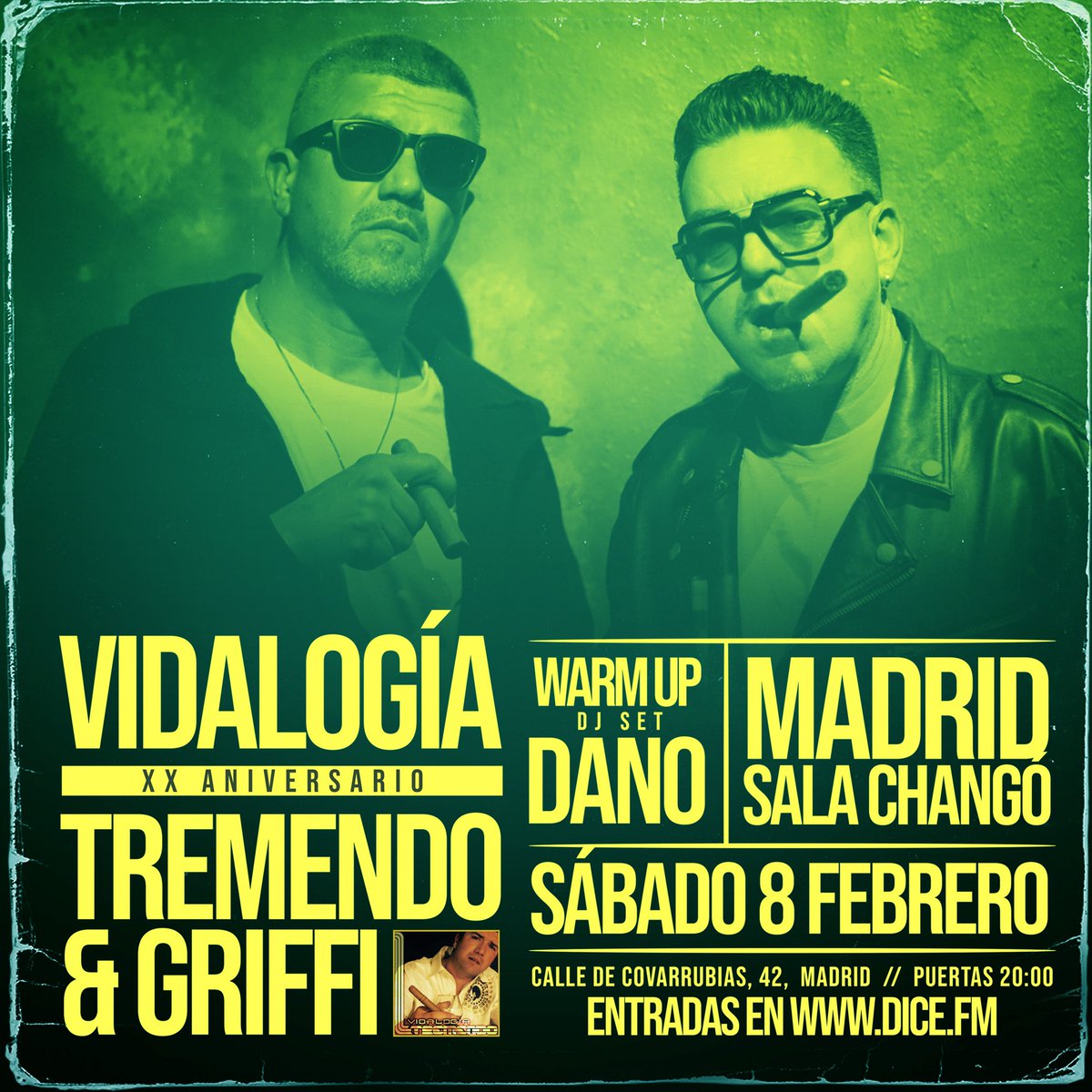 Madrid!! "Vidalogia 20 Aniversario" 8 de Febrero, Warm up Dj set <a href="/DanoZiontifik/">NUEVOS TRAPOS</a>