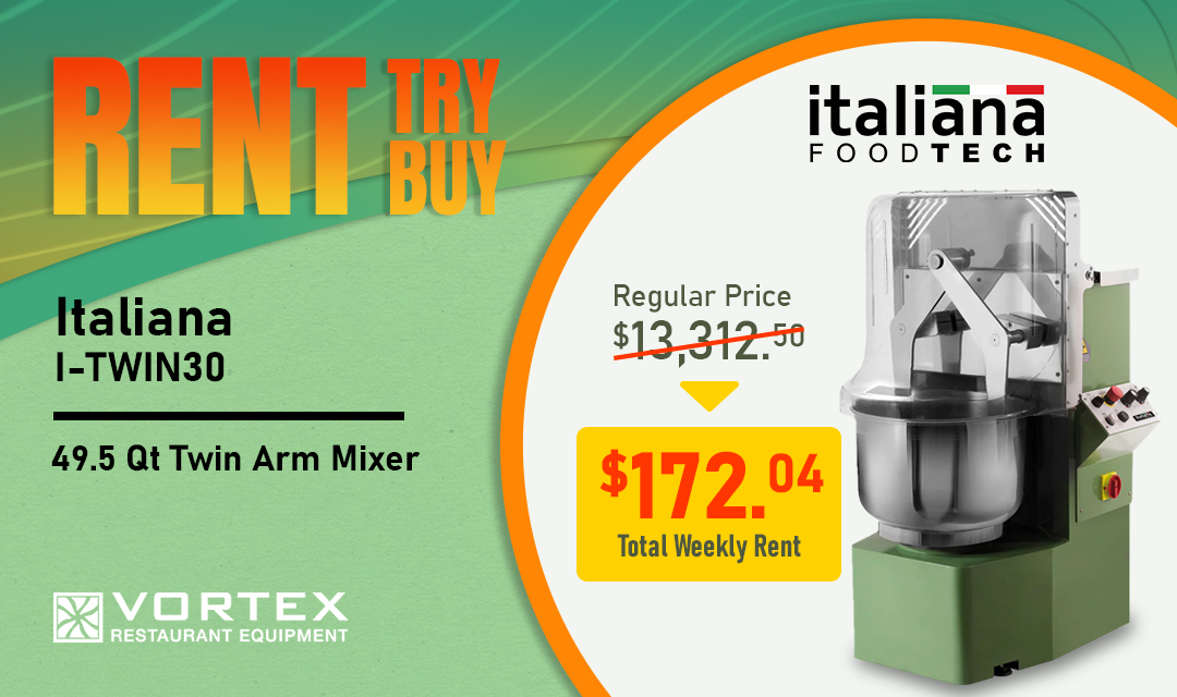 💥 Your Dream Twin Mixer 💥
Get the Italiana I-TWIN30 Twin Arm Mixer with Rent-Try-Buy! 💪

✨ How it works:
✅ Pay weekly rent – no big upfront cost!
✅ Test it risk-free &amp; decide if it’s right for you.
✅ No long-term leases – stay flexible!
Perfect for bakers &amp; pizzerias. 🥖🍕