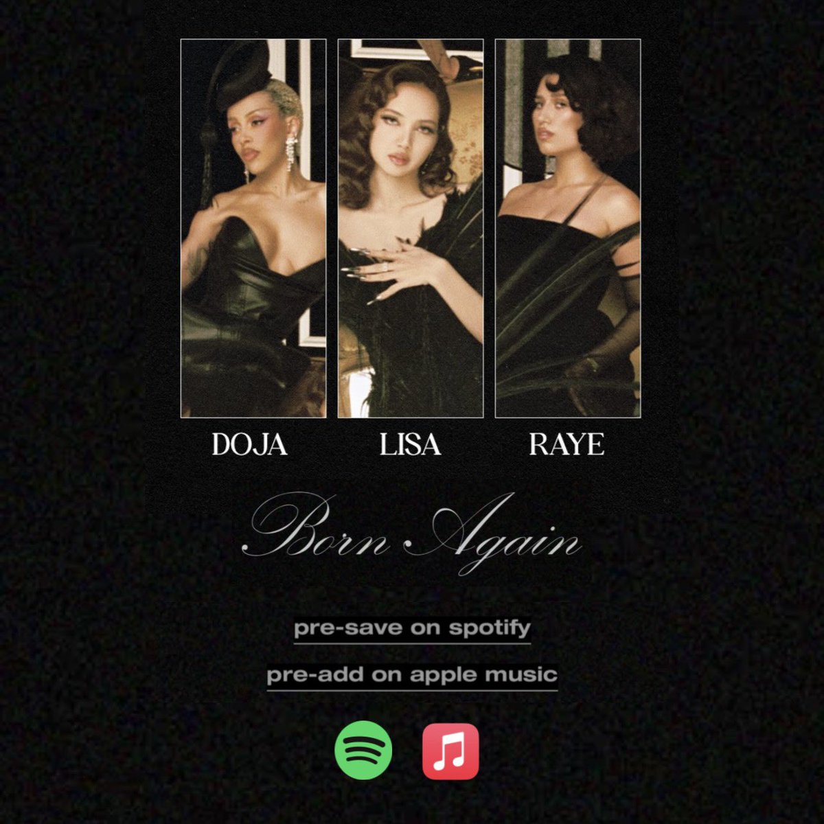 rayeinfos's tweet image. 1 week until Lisa, Doja Cat &amp;amp; Raye will drop their highly anticipated collaboration „Born Again“.

• pre-save: lisa.lnk.to/BornAgain