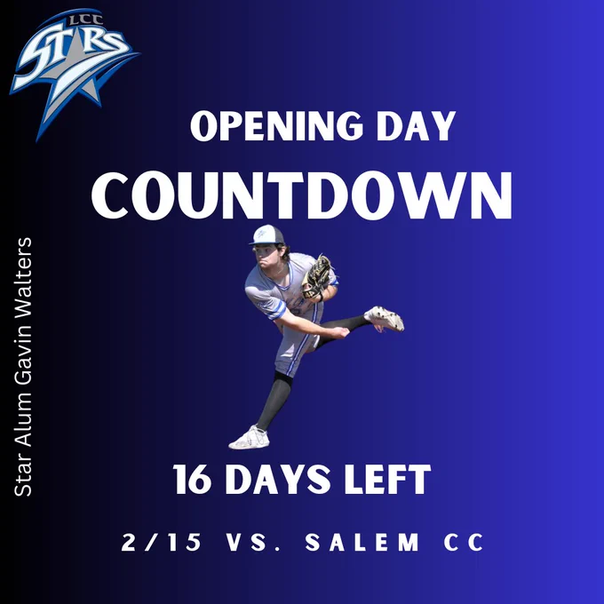 Star Alum Gavin Walter's Opening Day Countdown graphic.