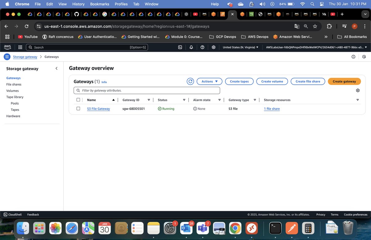 prashant_s_34's tweet photo. #Day24: Learning DevOps
Today, I learned and practiced a bit on AWS S3 File Gateway.
I created a S3 bucket
I set up an EC2 instance as the File Gateway appliance & configured it to allow NFS-based access https://t.co/mEID2GCr2n