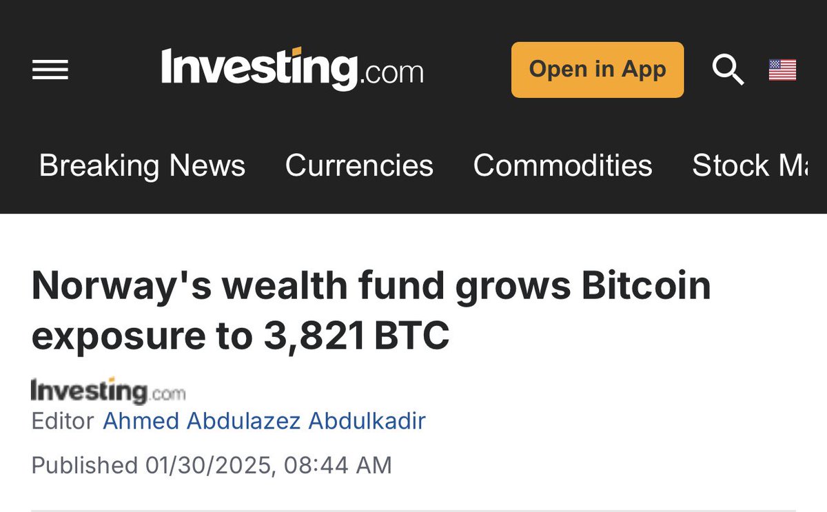 JUST IN: European Central Bank President says #Bitcoin #crypto will not be included in any EU reserves. 

Meanwhile in Norway:
😅🤣