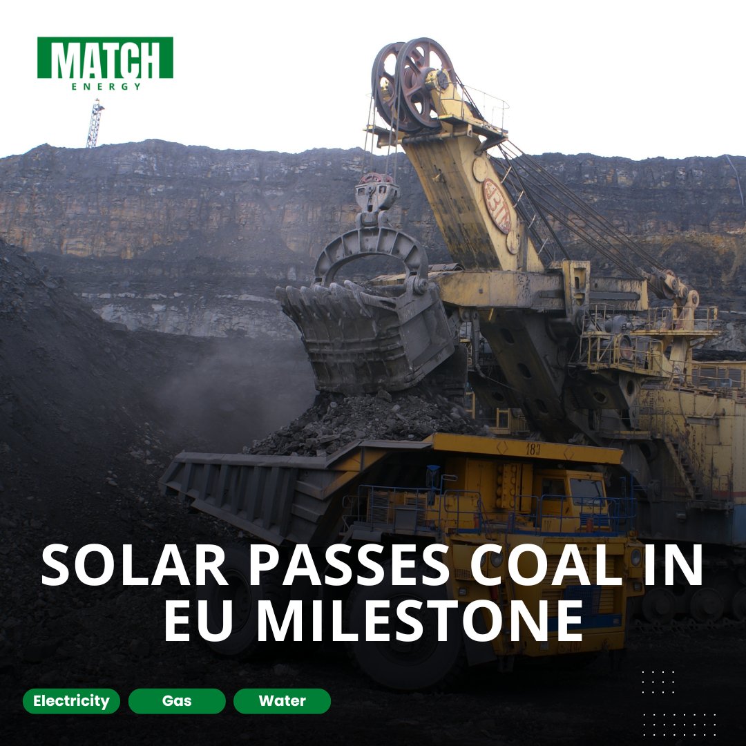 Solar energy surpassed coal in 2024, marking a historic shift in the EU’s renewable energy transition 🌍🔅

Read here: match-energy.co.uk/solar-passes-c…

#Energy #Gas #Electricity #Water