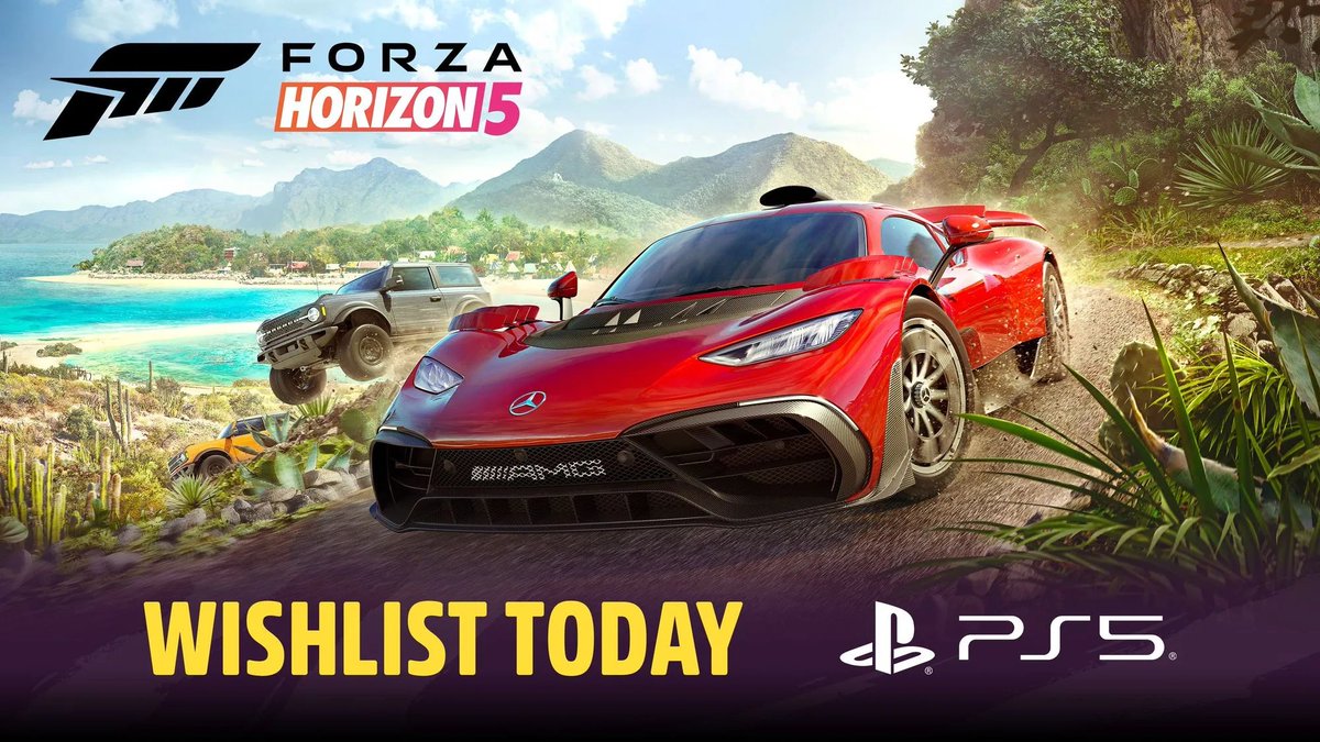 NEWS: Forza Horizon 5 is coming to PlayStation 5 and will launch this Spring forza.net/news/forza-hor…

- All available DLCs and expansions will be available to purchase 
- Horizon Realms: New free content update for all platforms