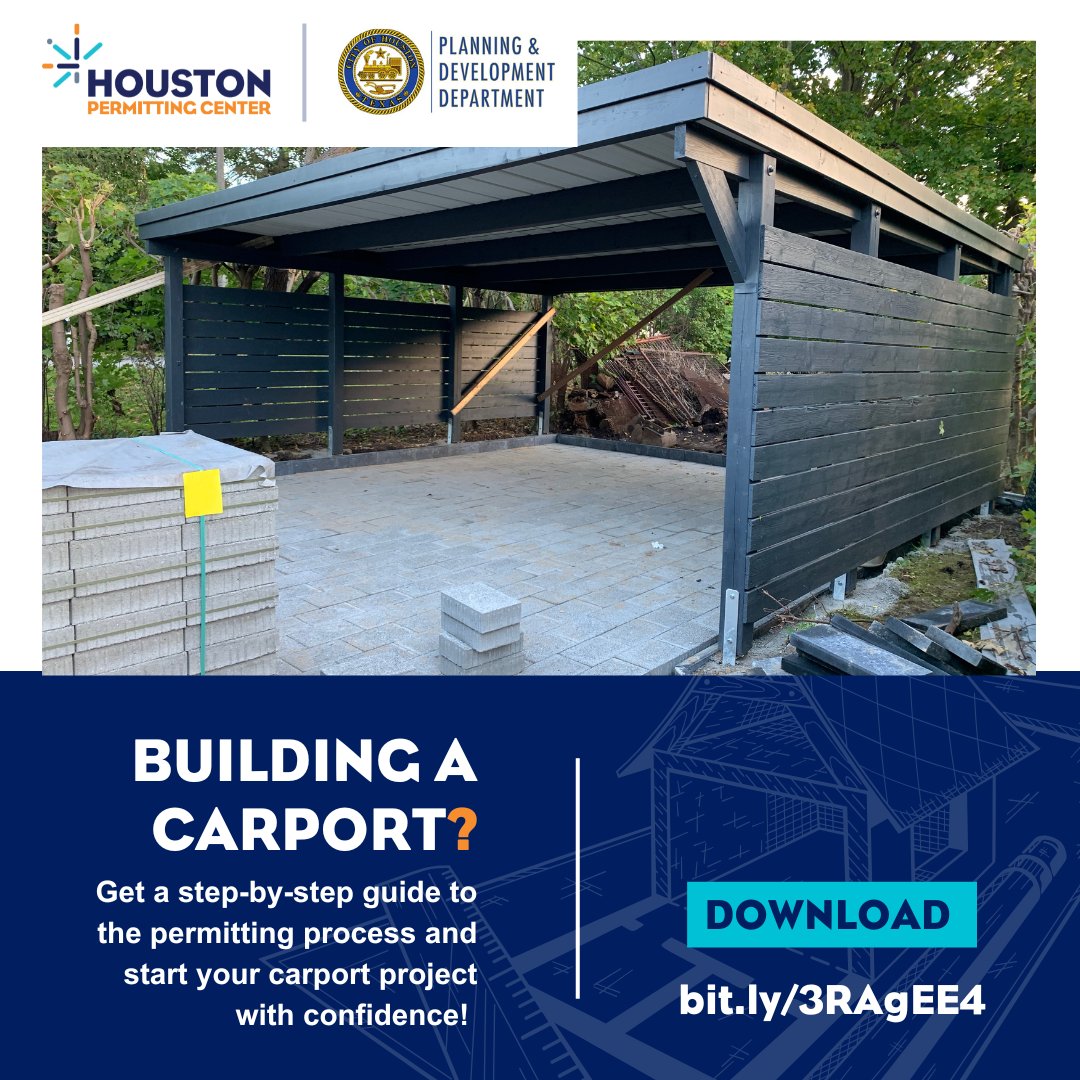 COHPermits's tweet image. Attention #Homeowners! Building a carport? Get a step-by-step guide to the permitting process and start your carport project with confidence! Visit @cohpermits Planning & Development Department to download. bit.ly/3RAgEE4 #HomeownerTips #PermittingProcess