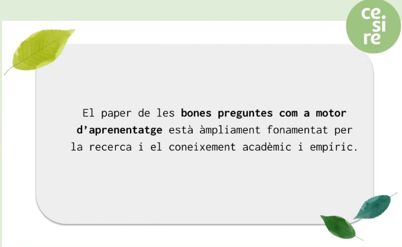 fontdelroure's tweet image. Càpsula 2 | Com impulsem l’aprenentatge amb sentit? @cesirecat 
Aprofundim en les bones preguntes com a motor d’aprenentatge en els projectes FAIG.
Descobrim eines i recursos per dissenyar projectes significatius.
Compartim experiències i aprenem entre docents.
 #ProjecteFAIG