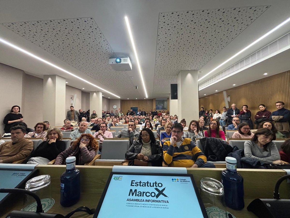 En asamblea con #nuestroscolegiados para informar sobre la propuesta de #EstatutoMarco presentada por ⁦<a href="/sanidadgob/">Ministerio de Sanidad</a>⁩ 

Unión para valorar posibles movilizaciones, defender a la #profesiónmédica y proteger la calidad de la asistencia sanitaria que prestamos a los ciudadanos