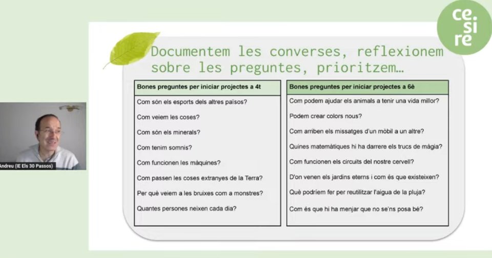 fontdelroure's tweet image. Càpsula 2 | Com impulsem l’aprenentatge amb sentit? @cesirecat 
Aprofundim en les bones preguntes com a motor d’aprenentatge en els projectes FAIG.
Descobrim eines i recursos per dissenyar projectes significatius.
Compartim experiències i aprenem entre docents.
 #ProjecteFAIG