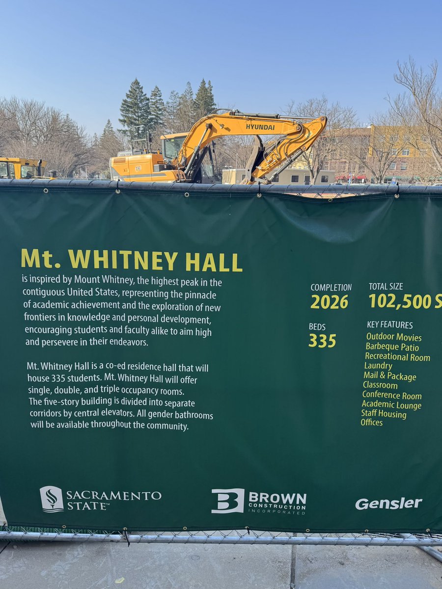 jessvernone's tweet photo. Groundbreaking Ceremony for Mt. Whitney Hall at @sacstate. New housing for students coming 2026! https://t.co/UNIZMtabCz
