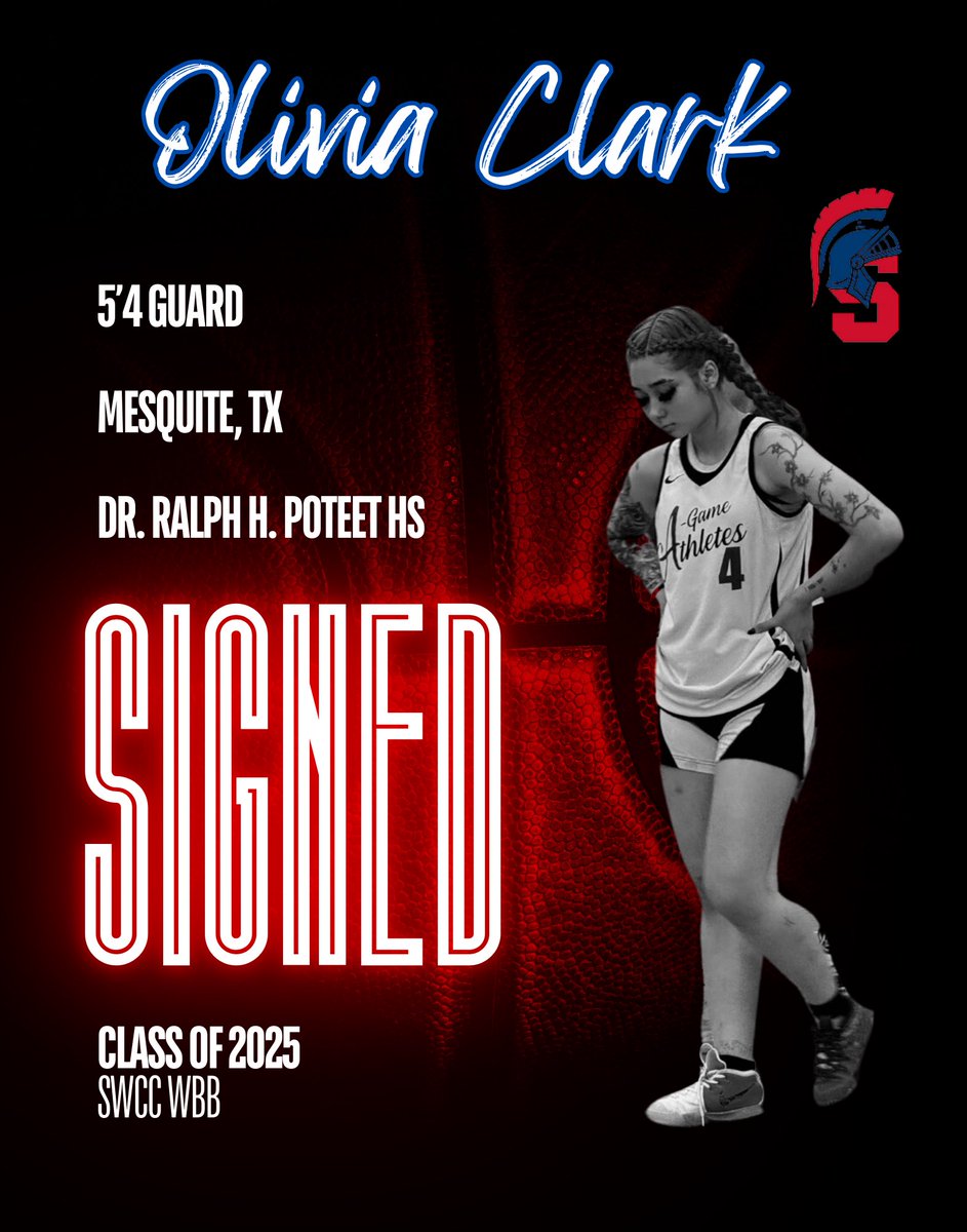 Welcome to SWCC WBB, Olivia Clark!! We are excited to have you joining us in the fall! Olivia is the 5th signee of our 2025 class. Olivia brings a great attitude, loves defense, and she is a great teammate! 🥳🏀

Who’s next?! 👀