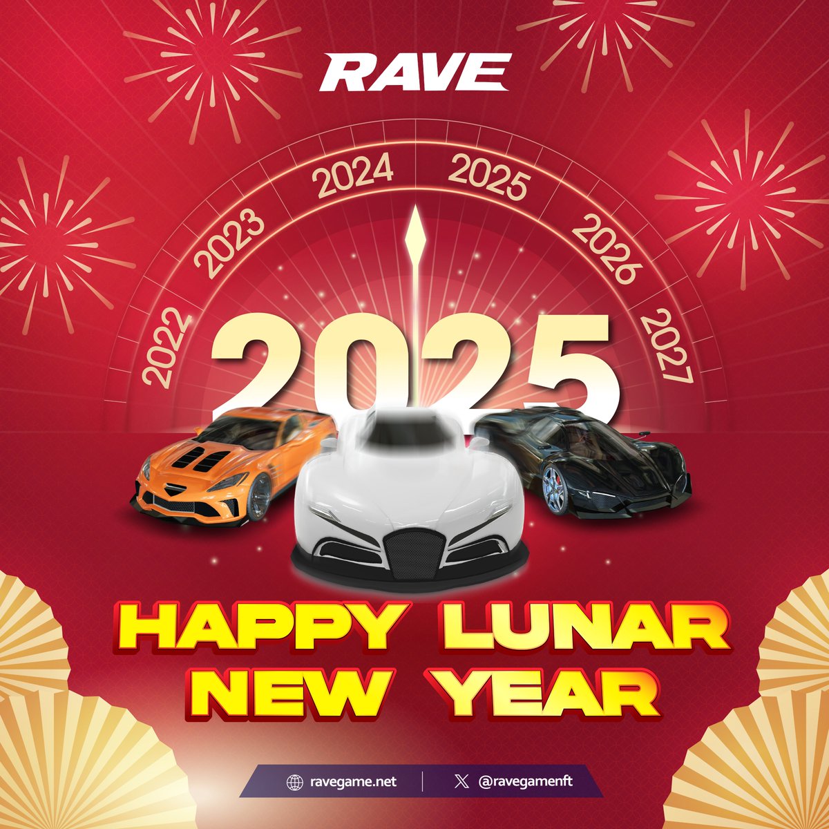 🐍Happy Lunar New Year 2️⃣0️⃣2️⃣5️⃣  to all Ravers! 🎆

May this year bring you the perfect line and the fastest times🏎💨

Wishing you a Lunar New Year filled with more wins than penalties and more champagne than engine trouble🏁🎉
#Rave #Web3Games #LunarNewYear2025