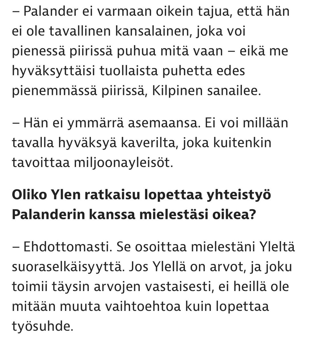 tempusultima's tweet photo. @katmarmi Persukansanedustajat syyllistyneet usein jopa seksuaaliseen hÀirintÀÀn (Hakkarainen, Immonen) ja Putkosella taitaa olla jopa raiskaustuomio. Siksi taas tÀmmöistÀ venkoilua. Onneksi Olympiakomitean uusi puheenjohtaja lataa suorat sanat. #palander https://t.co/k18WcML1kW