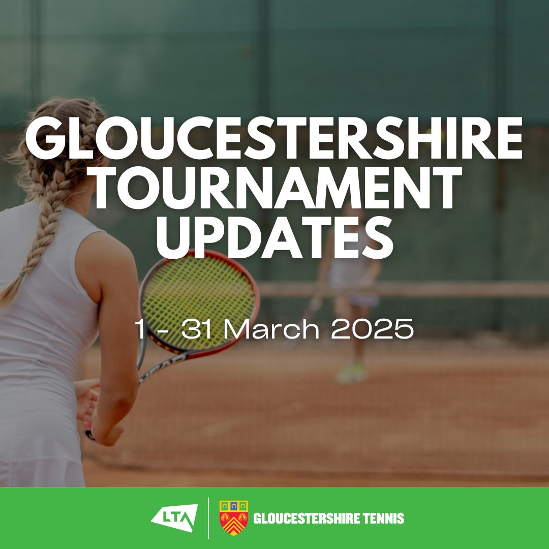 Gloucestershire Tournament Updates - March 2025 🎾

To access Gloucestershire tournaments planned from 1 to 31 March, please visit the link below:
👉 bit.ly/GlosMarch25

#glostennis #tennistournaments #gloucestershire