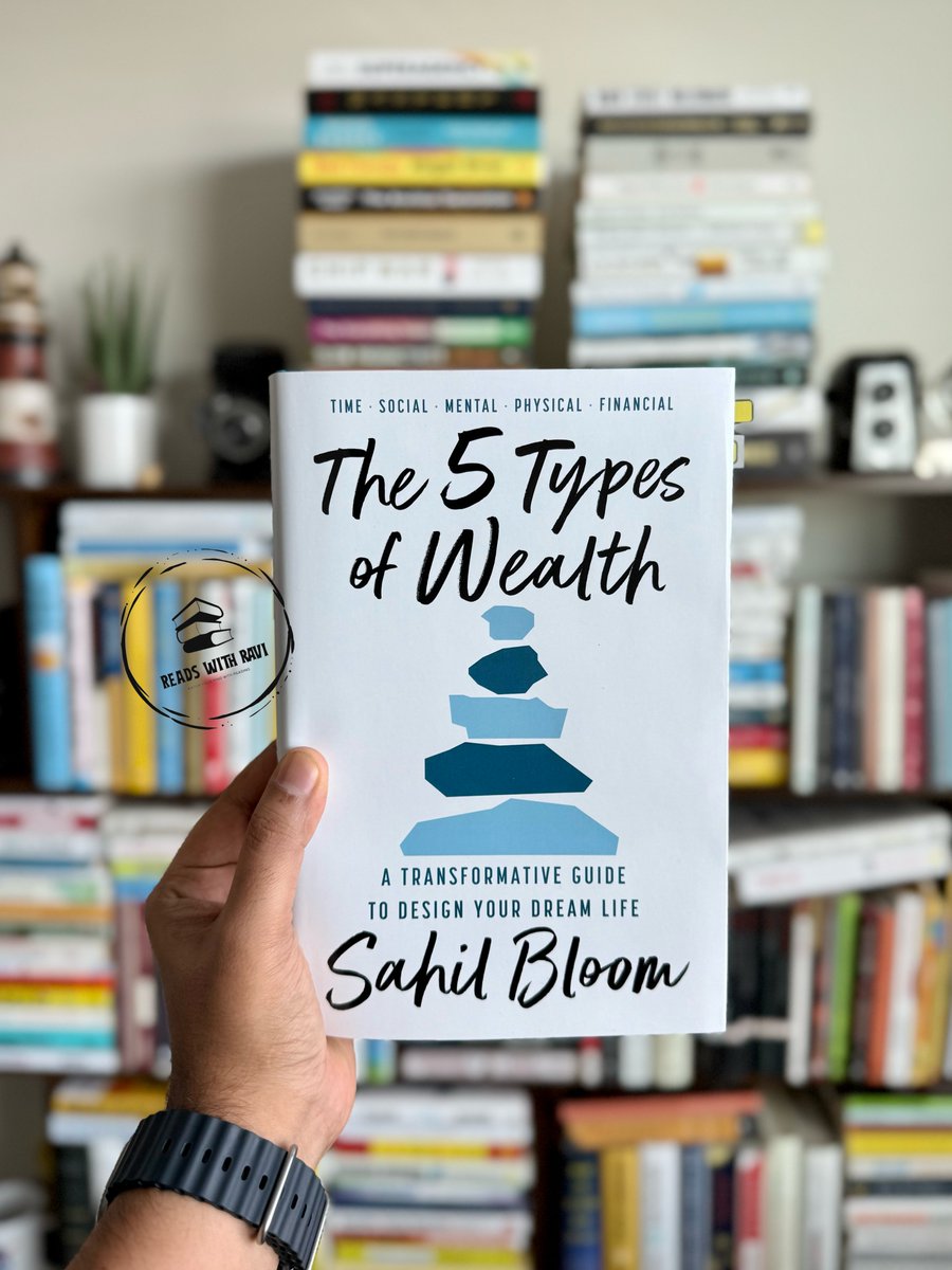 readswithravi's tweet image. “The 5 Types of Wealth by Sahil Bloom”
A profoundly powerful book that has the potential to transform your life entirely if you embrace it. It offers inspiring source of knowledge that will help you build a comprehensively fulfilling and happier life.
7 lessons from the book: