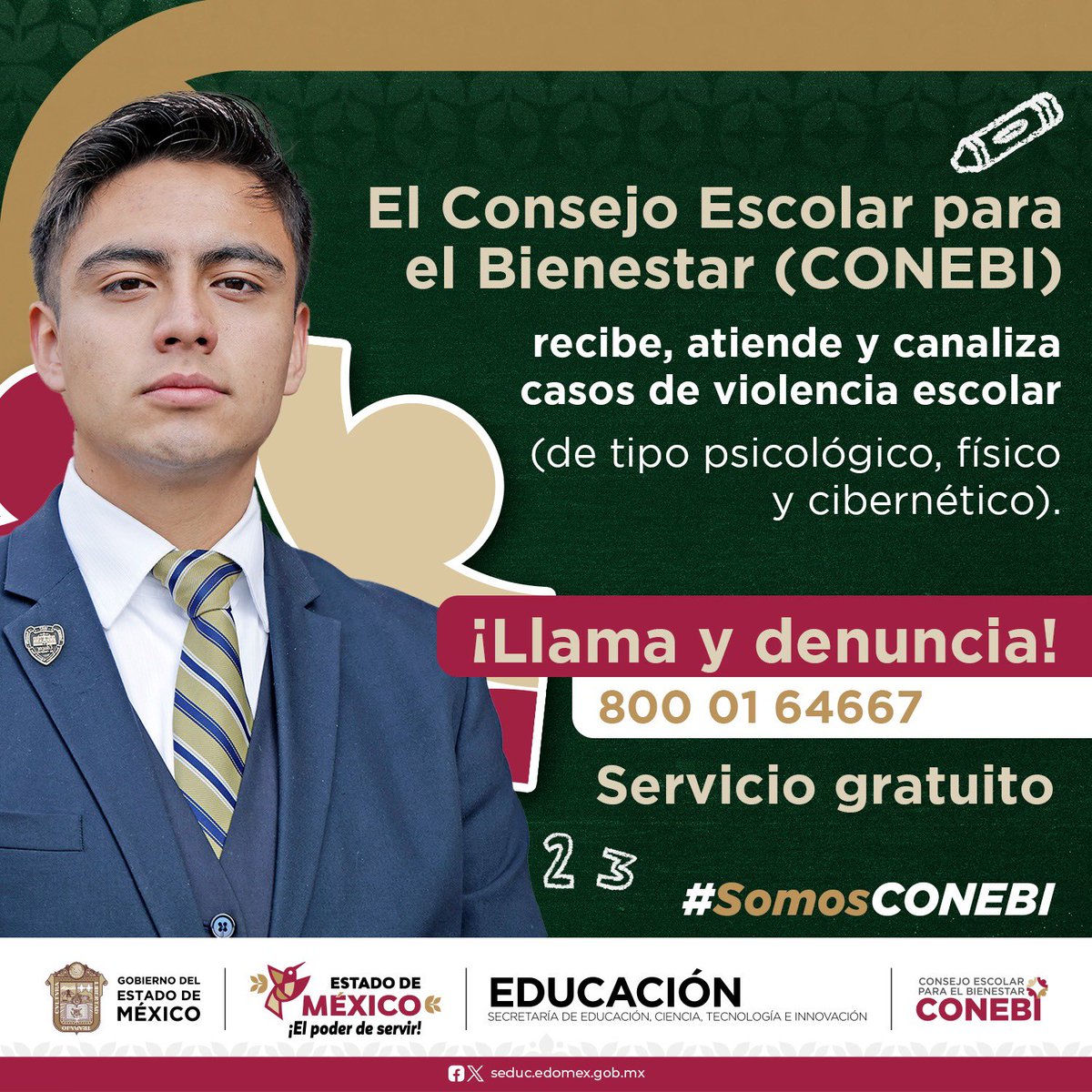 SeducEdoMex's tweet image. 🙌🏻 En el #EdoMéx promovemos una educación basada en los principios de igualdad, inclusión, respeto a los derechos humanos y cultura de paz.
A través del @CONEBIedomex, atendemos las necesidades de la comunidad escolar en los niveles básico, medio superior y normales. #SomosCONEBI