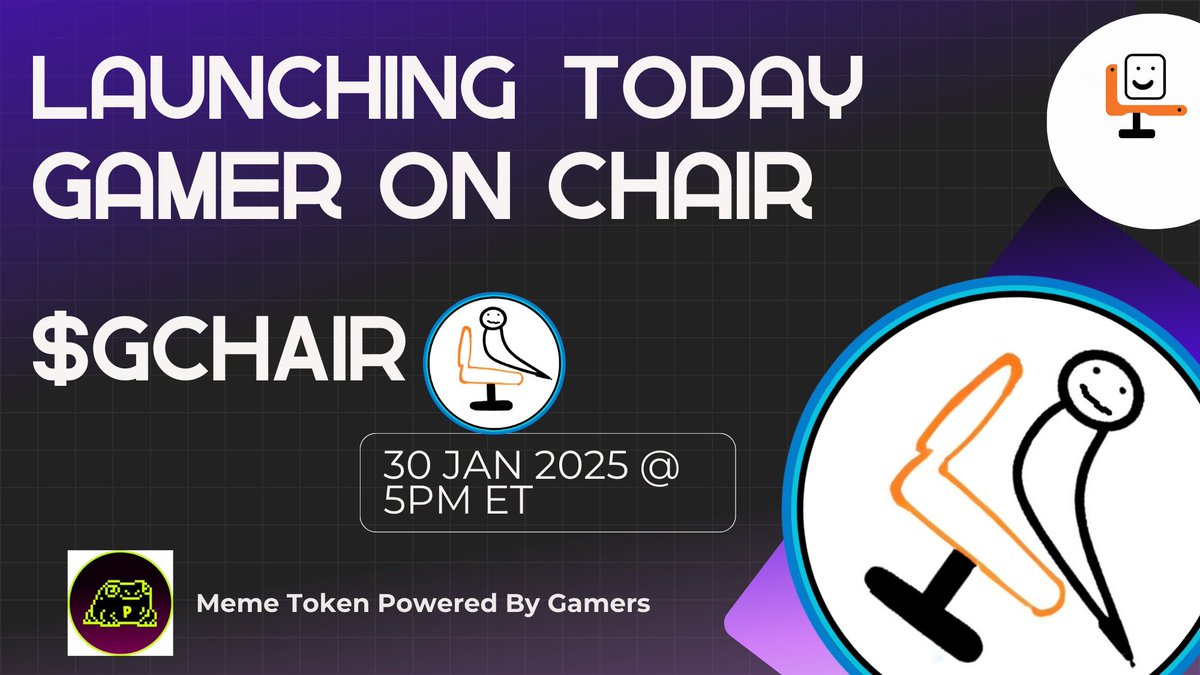 GamerOnChair's tweet photo. 🚀🚀 $GCHAIR LAUNCHING TODAY 🚀🚀

Join us in around 7 hours on @ponddotfun for an unforgettable event!

For the start of something incredible!

The journey to gaming valhalla will lift of today!

THE MEME TOKEN TO TAKE OVER @LineaBuild https://t.co/7N1avNXeLR