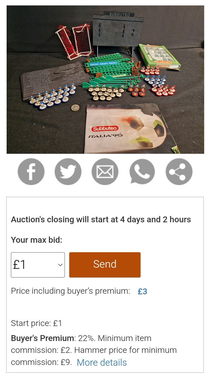 After clearing a ram packed garage of Vintage Toys &amp; Games this week with Darwen Auctions, this was all the Subbuteo we could muster sadly 😕