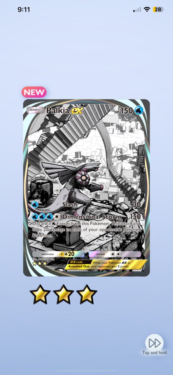 LargeXPwaste's tweet photo. First pack magic 🤯 #TCGPocket @PokemonTCGP https://t.co/IvYhq4XLaW