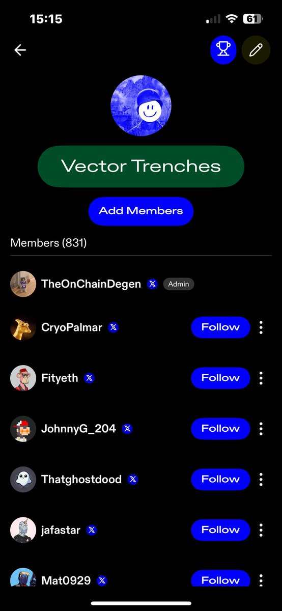 TheOnChainDegen's tweet photo. @VECTORDOTFUN Also join the Trenches Group inside Vector https://t.co/yAsxQOodxI