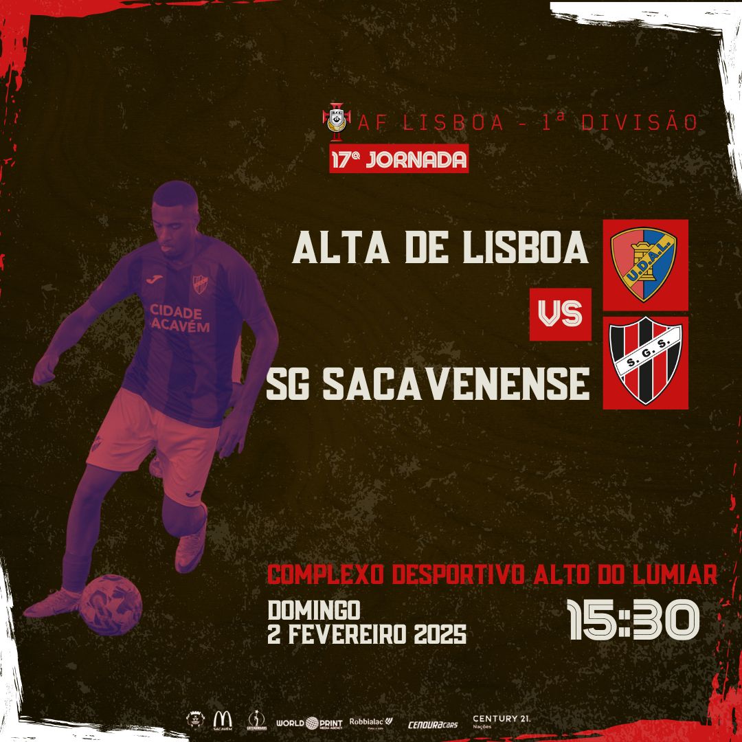 Sacavenense_SGS's tweet photo. ⚽🔥 Missão: Vencer! 🔴⚫

💪 Jogo decisivo! Vamos com tudo pelos 3️⃣ pontos!

🏆 Alta de Lisboa 🆚 SGS
📍 Complexo Alto do Lumiar
📅 2/02 | 🕞 15h30
#SGSacavenense #RumoÀVitória https://t.co/Ns6KMpGf8v