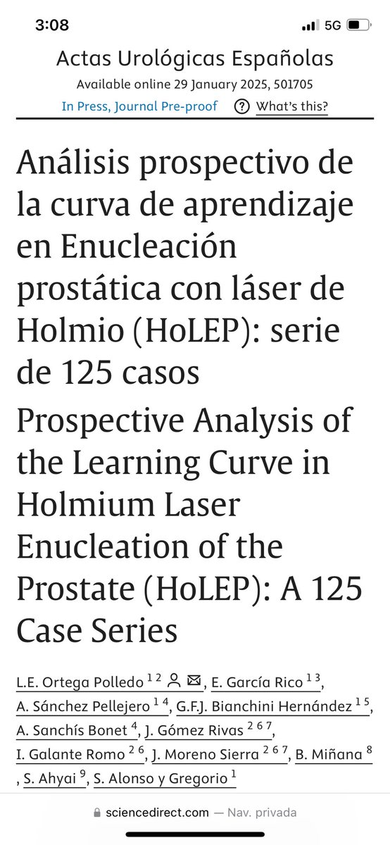 Luis Enrique Ortega Polledo (@ortegapolledo) on Twitter photo HoLEP has a steep learning curve to achieve sufficient self-confidence, but with proper proctoring, it can be overcome!
Check out our HoLEP learning curve analysis!
<a href="/eduro_gr/">Eduardo García Rico</a> <a href="/ASanPellejero/">Alejandro Sánchez Pellejero</a> <a href="/GeoBianchini/">Geo Francisco Bianchini Hernández</a> <a href="/JGomezRivas/">Juan Gómez Rivas</a> <a href="/UrologiaClinico/">Urología-Hospital Clínico</a>
sciencedirect.com/science/articl… HoLEP has a steep learning curve to achieve sufficient self-confidence, but with proper proctoring, it can be overcome!
Check out our HoLEP learning curve analysis!
<a href="/eduro_gr/">Eduardo García Rico</a> <a href="/ASanPellejero/">Alejandro Sánchez Pellejero</a> <a href="/GeoBianchini/">Geo Francisco Bianchini Hernández</a> <a href="/JGomezRivas/">Juan Gómez Rivas</a> <a href="/UrologiaClinico/">Urología-Hospital Clínico</a>
sciencedirect.com/science/articl…