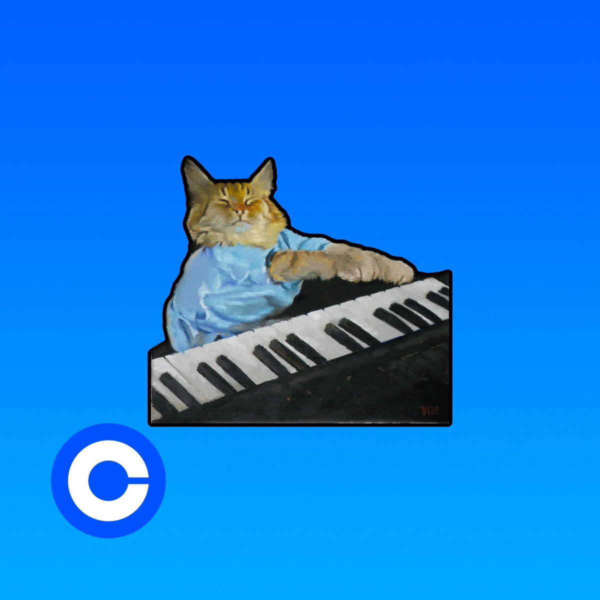 cryptomemez's tweet photo. Both are cute  
Both have IP rights  
Both are viral internet cats  
Both have universal appeal  
Both have unlimited upside  

The Cat still Plays 🎹😼
Floppa don’t Stoppa 💾😼 https://t.co/o28pTHxz6H