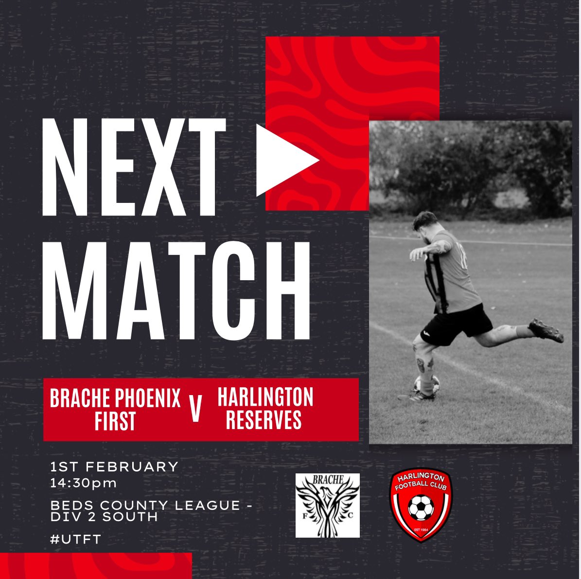 LEAGUE ACTION! The boys on the road again for the 3rd time in a row! We travel to Brache Phoenix First as we look to continue our excellent form in 2025! 3 points a must to keep us on the heels of the league leaders! #UTFT ❤️🖤