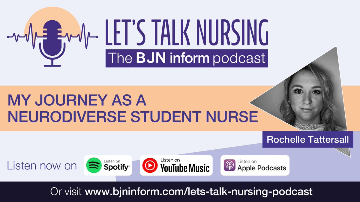 BJNinform's tweet photo. Let’s Talk Nursing: My journey as a neurodiverse student nurse

Listen now, links in the thread. 👇

#NursingPodcast #LetsTalkNursing #Neurodiversity #StudentNurses #BJNinform https://t.co/NxeTK8Shs3