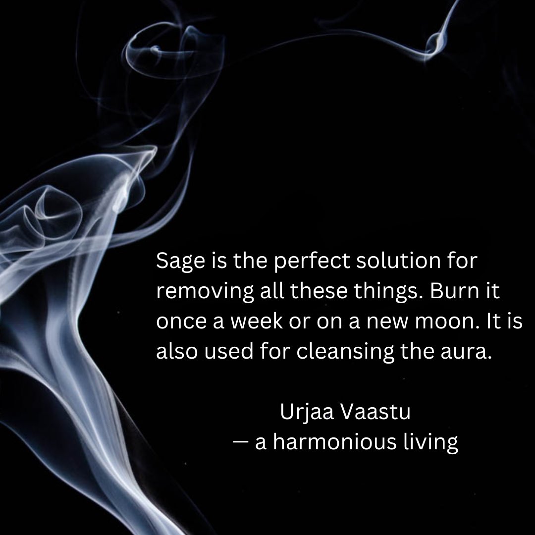 UrjaaVaastu's tweet image. Burning sage is associated with purifying spaces &amp;amp; promoting positive energy.
When sage is burned, it clears negative energy &amp;amp; create a more conducive atmosphere, similar to Vaastu's focus on maintaining a positive energy flow. #urjaavaastu #harmoniousliving #vaastutips #vaastu