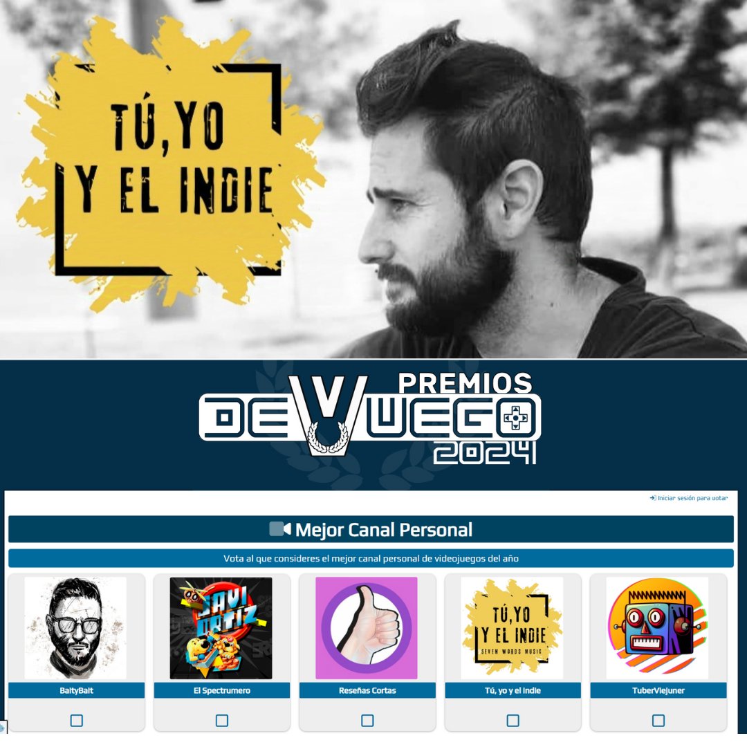 🙌🏻Finalistas Mejor Canal Personal🙌🏻 #PremiosDeVuego2024 de <a href="/DeVuego/">DeVuego ®</a>

¡¡Ya podéis votar en la FASE FINAL en la que estoy nominado como finalista!!

👇🏻👇🏻👇🏻
devuego.es/premios-devueg…