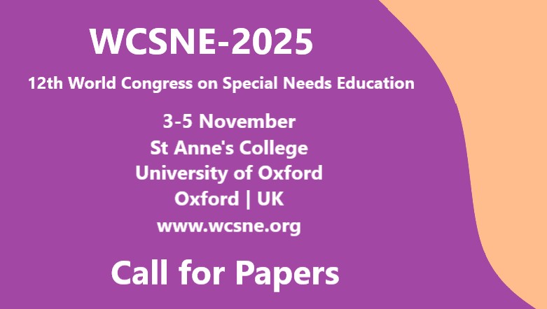 Call for Papers
To submit your paper, please visit wcsne.org/paper-submissi…
#Conference #cfp #education #specialneeds #inclusiveeducation #inclusion #HigherEducation #HigherEd #leadership #gifted #AutismIntelligence #networking #socialmed #academicchatter #AcademicTwitter