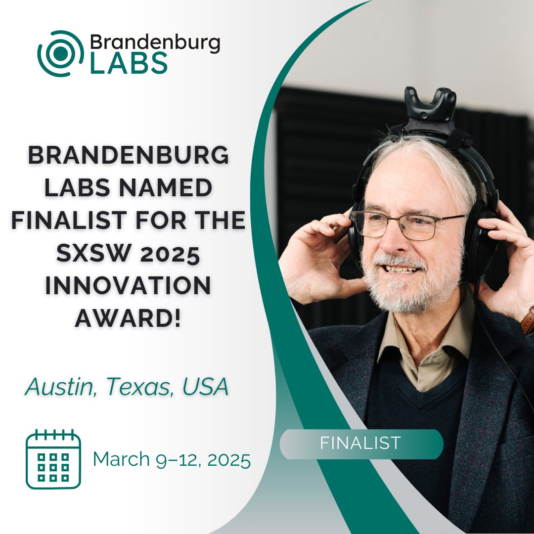 BrandenburgLabs's tweet photo. We’re thrilled to announce that Brandenburg Labs has been named one of the five finalists for the @sxsw 2025 Innovation Award in the Audio Experience category!
Official press release: https://t.co/h1Lu0Xxqi0 
#BrandenburgLabs #KarlheinzBrandenburg #SXSW2025 #BLS #OkeanosPro #Tech https://t.co/IgFOJGj5Ju