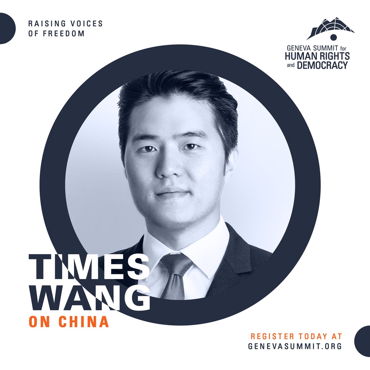 The Geneva Summit for Human Rights and Democracy (@genevasummit) on Twitter photo 📣 Human rights lawyer <a href="/timeswang/">Times Wang</a> will speak at #GenevaSummit2025
He has fought against forced labor & transnational repression, defending free speech & privacy rights. His father Dr. Wang Bingzhang is China's longest-imprisoned dissident.
Register now: civicrm.unwatch.org/civicrm/event/… 📣 Human rights lawyer <a href="/timeswang/">Times Wang</a> will speak at #GenevaSummit2025
He has fought against forced labor & transnational repression, defending free speech & privacy rights. His father Dr. Wang Bingzhang is China's longest-imprisoned dissident.
Register now: civicrm.unwatch.org/civicrm/event/…
