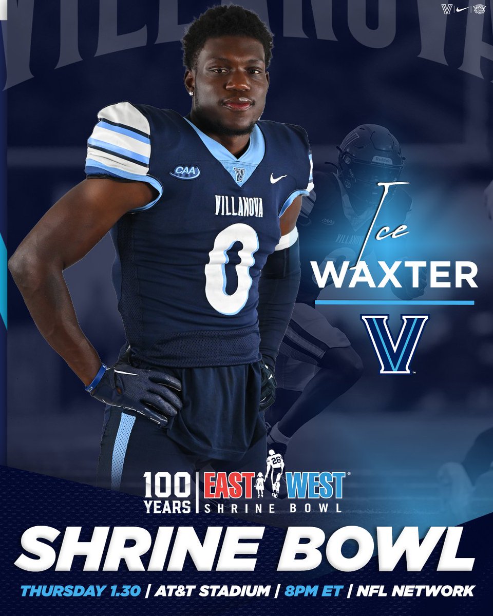 Villanova Football (@novafootball) on Twitter photo TONIGHT ‼️
Tune in to catch <a href="/isaswaxter2/">Isas Waxter ll</a> in the 100th East-West <a href="/ShrineBowl/">East-West Shrine Bowl</a>, live on NFL Network at 8pm ET!
#GoNova TONIGHT ‼️
Tune in to catch <a href="/isaswaxter2/">Isas Waxter ll</a> in the 100th East-West <a href="/ShrineBowl/">East-West Shrine Bowl</a>, live on NFL Network at 8pm ET!
#GoNova