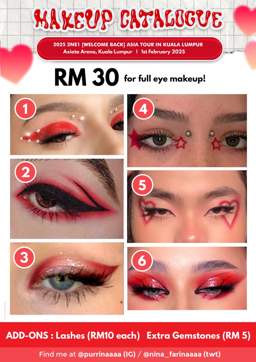 nina_farinaaaa's tweet photo. [HELP RT]

Hi Blackjacks ❤️🖤

Here’s the catalogue for #2NE1inKL Custom makeup looks are available for discussion hihi i’m ok w it😚

Forms : https://t.co/X0oNKnDeWU

DM for enquiries &amp; questions! 

#2NE1 #WELCOMEBACK #2NE1inMY #WelcomeBackinKL #WelcomebackinMY #2NE1_WELCOMEBACK https://t.co/ABLcLWFWrF